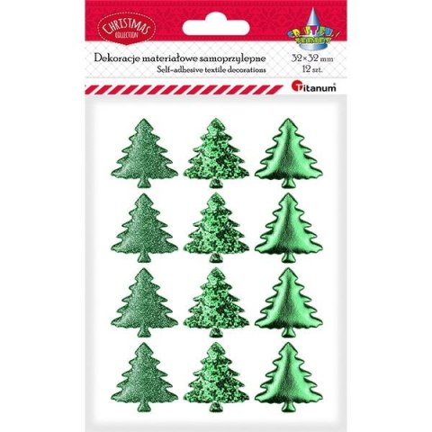 Ozdoba materiałowa Craft-Fun Series samoprzylepna Zielone choinki Titanum (BJ25042715) Titanum
