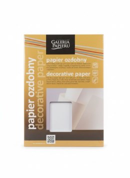 Papier ozdobny (wizytówkowy) gładki satynowany A4 biały 120g Galeria Papieru (206801) Galeria Papieru