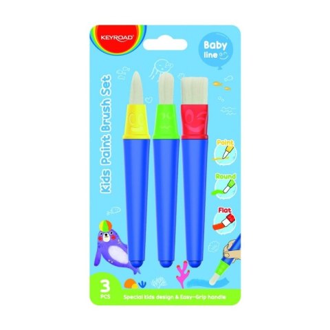 Pędzel 3 szt Keyroad (KR972329) Keyroad