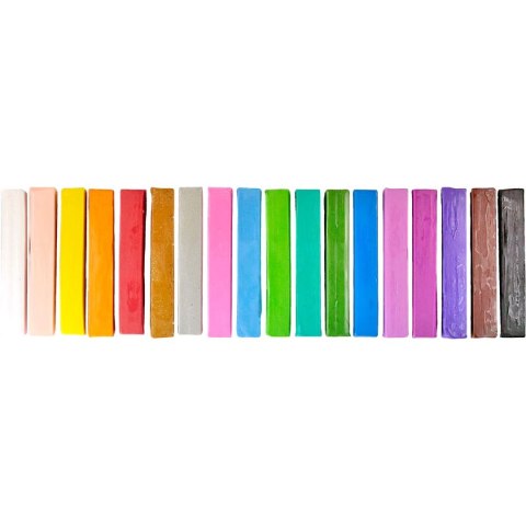 Plastelina kwadratowa Flamingo 18 kolorów Flamingo