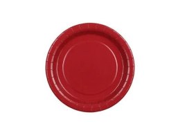 Talerz jednorazowy ciemnoczerwony papier śr. 180mm 6 szt Partydeco (TPP90-007C) Partydeco