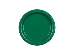 Talerz jednorazowy ciemny zielony papier śr. 180mm 6 szt Partydeco (TPP90-012C) Partydeco