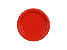 Talerz jednorazowy czerwony papier śr. 180mm 6 szt Partydeco (TPP90-007) Partydeco