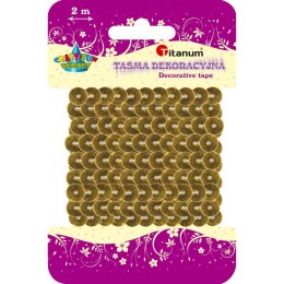 Taśma ozdobna Craft-Fun Series z cekinami 6x2 [mm x m] złota Titanum (363643) Titanum