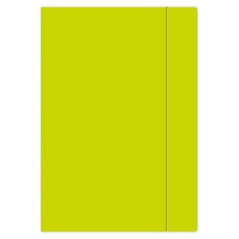 Teczka kartonowa na gumkę A4+ limonkowa Interdruk (TEGUFLUOL) Interdruk