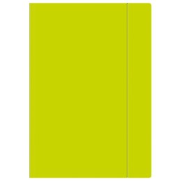 Teczka kartonowa na gumkę A4+ limonkowa Interdruk (TEGUFLUOL) Interdruk