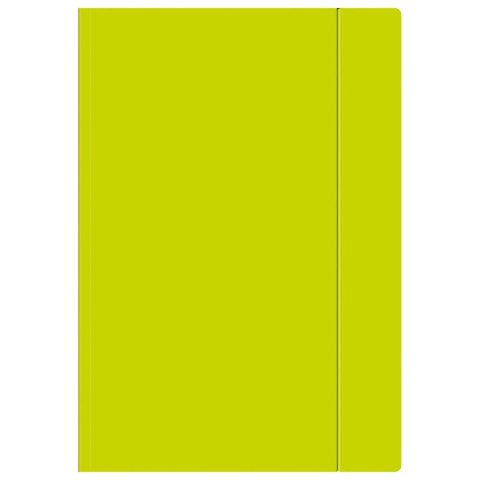 Teczka kartonowa na gumkę A4+ limonkowa Interdruk (TEGUFLUOL) Interdruk