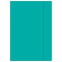 Teczka kartonowa na gumkę A4+ turkusowy Interdruk (TEGUFLUOT) Interdruk