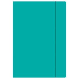 Teczka kartonowa na gumkę A4+ turkusowy Interdruk (TEGUFLUOT) Interdruk