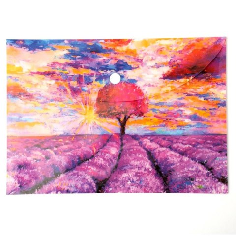 Teczka plastikowa na zatrzask Lavenda Vista A5 mix 28 mic. Narcissus Narcissus