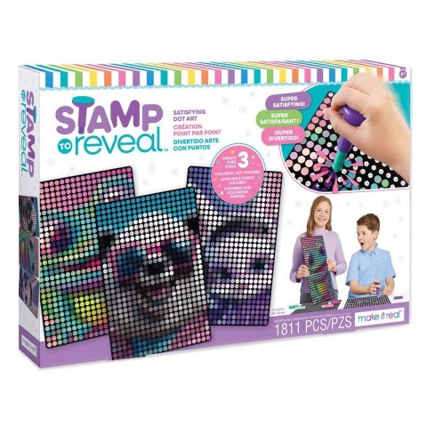 Zestaw kreatywny dla dzieci MAKE IT REAL Zestaw do kropkowania po numerach Króliczek DJ, Żaba i Panda Orbico Sp. Z O.o. (1473) Orbico Sp. Z O.o.