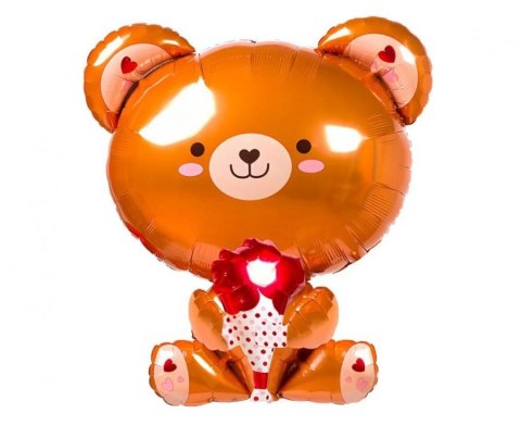 Balon foliowy Miś z różą Godan (FG-MRF1) Godan