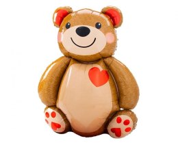 Balon foliowy Miś z serduszkiem, 48x65cm Godan (FG-TEF2) Godan