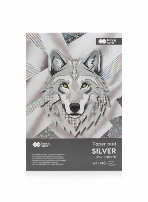 Blok artystyczny silver A4 230g 10k Happy Color (HA 7840 2030-SL) Happy Color