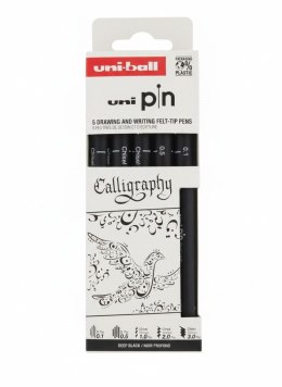 Cienkopis kreślarski CALLIGRAPHY 5 szt ASPP015 wkład mix mixmm 1kol. Uni (206477) Uni
