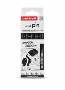 Cienkopis kreślarski MANGA Shoen 5 szt ASP013 wkład mix mixmm 1kol. Uni (206470) Uni