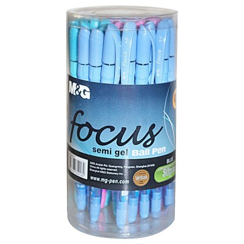 Długopis Focus Semi Gel wkład niebieski 0,5mm M&G (ABP62977) M&G