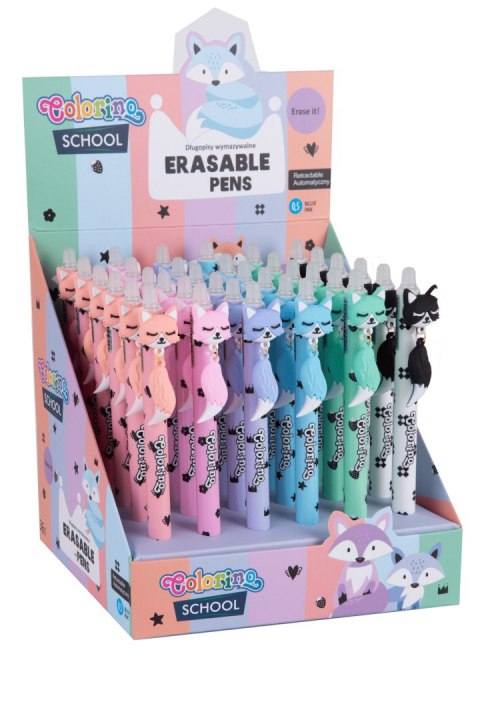 Długopis wymazywalny automatyczny Foxes wkład niebieski 0,5mm Patio (01706PTR) Patio