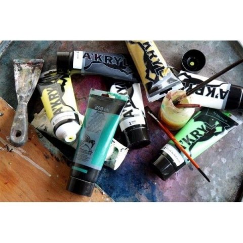 Farba akrylowa Biel Tytanowa kolor: biały 100ml Renesans (01) Renesans