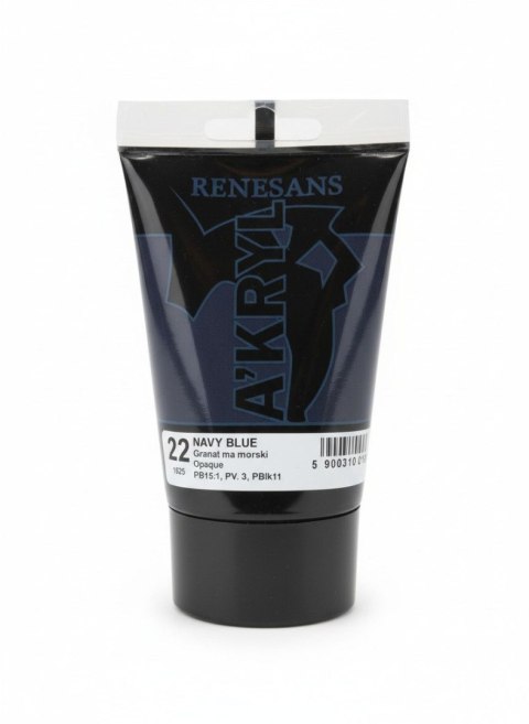 Farba akrylowa kolor: błękit morski 100ml Renesans (22) Renesans