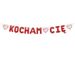 Girlanda papierowa KOCHAM CIĘ, czerwona, 1,8 m. Godan (BF-BKOH) Godan