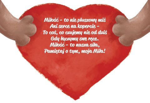 Kartka składana B6 Karnet B6 Walentynki MISIEK Henry (5905701487516) Henry
