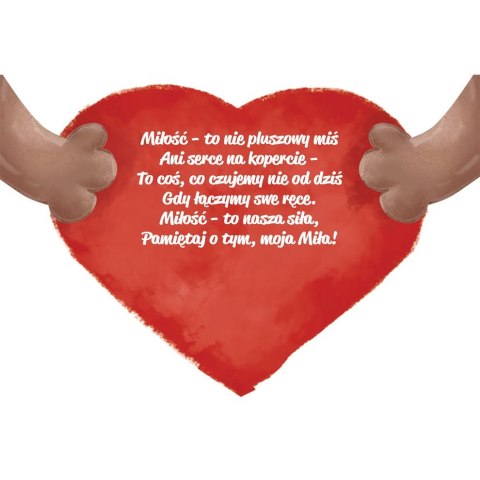 Kartka składana B6 Karnet B6 Walentynki MISIEK Henry (5905701487516) Henry