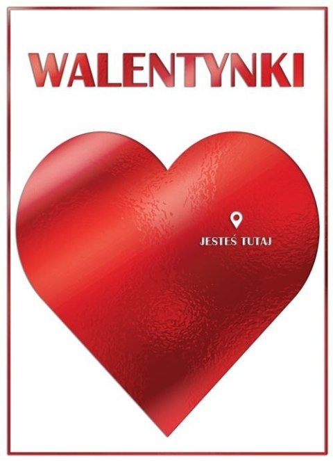 Kartka składana B6 Karnet B6 Walentynki SERCE I PINEZKA Henry (5905701487530) Henry