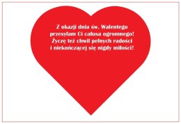 Kartka składana B6 Karnet B6 Walentynki SERCE I PINEZKA Henry (5905701487530) Henry