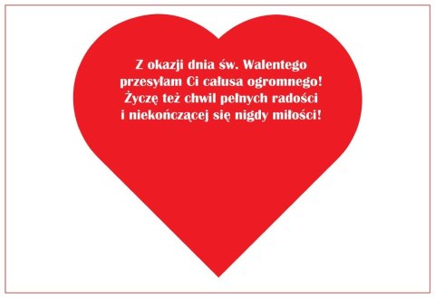 Kartka składana B6 Karnet B6 Walentynki SERCE I PINEZKA Henry (5905701487530) Henry