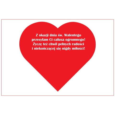 Kartka składana B6 Karnet B6 Walentynki SERCE I PINEZKA Henry (5905701487530) Henry