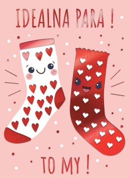 Kartka składana B6 Karnet B6 Walentynki SKARPETY Henry (5905701487486) Henry