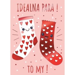 Kartka składana B6 Karnet B6 Walentynki SKARPETY Henry (5905701487486) Henry