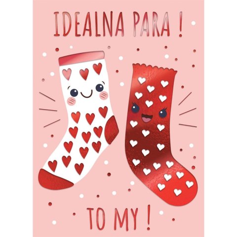 Kartka składana B6 Karnet B6 Walentynki SKARPETY Henry (5905701487486) Henry