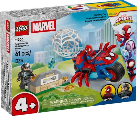 Klocki konstrukcyjne Marvel Spidey na motocyklu kontra Rhino Lego (11206) Lego