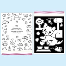 Książka dla dzieci Dotykaj i koloruj! W domu. Welurkowe kolorowanki Aksjomat Aksjomat