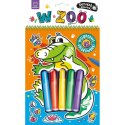 Książka dla dzieci Dotykaj i koloruj! W zoo. Welurkowe kolorowanki Aksjomat Aksjomat