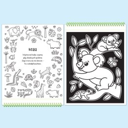 Książka dla dzieci Dotykaj i koloruj! W zoo. Welurkowe kolorowanki Aksjomat Aksjomat