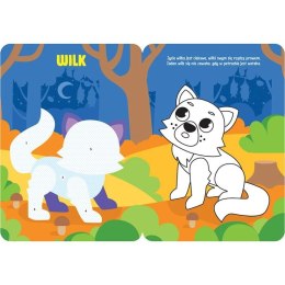 Książka dla dzieci Koloruję i naklejam. Zwierzątka w lesie. Duże naklejki od 3 lat Aksjomat Aksjomat