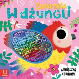 Książka dla dzieci Zwierzęta w dżungli. Książeczka z cekinami Aksjomat Aksjomat