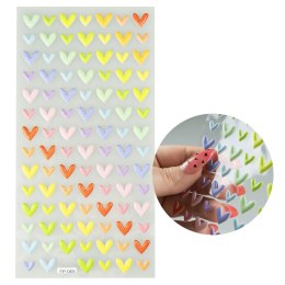 Naklejka (nalepka) serduszka 3d kolorowe Arpex (WA7276) Arpex