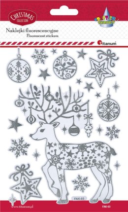 Naklejki świąteczne Craft-Fun Series Boże Narodzenie - świecące w ciemności Renifer Titanum (FAK-03) Titanum