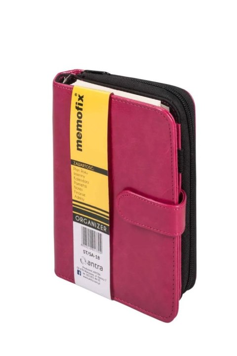 Organizer MEMOFIX z saszetką B6 malina Antra Antra