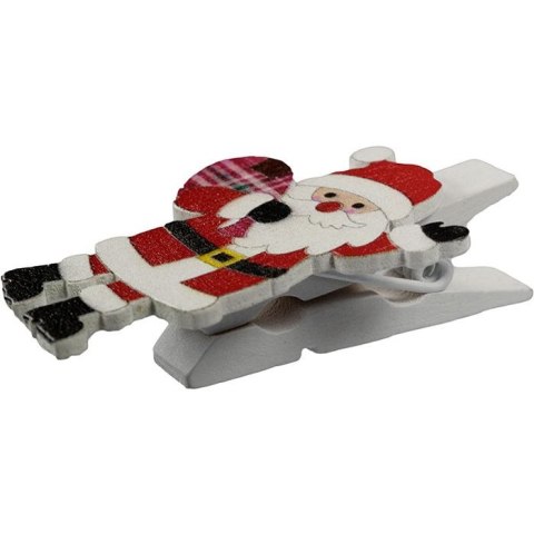 Ozdoba drewniana Craft-Fun Series klamerki XMAS Mikołaje Titanum (AQE19118-5) Titanum