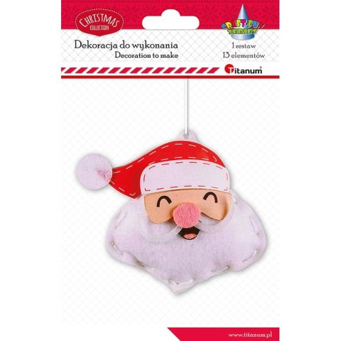 Ozdoba świąteczna Craft-Fun Series głowa mikołaja do samodzielnego wykonania Titanum (20617) Titanum