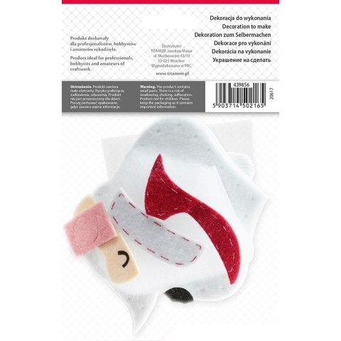 Ozdoba świąteczna Craft-Fun Series głowa mikołaja do samodzielnego wykonania Titanum (20617) Titanum