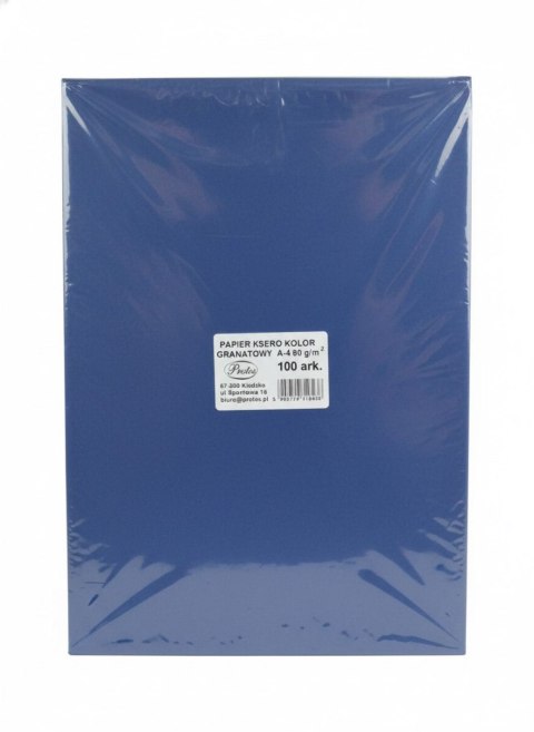 Papier kolorowy A4 granatowy 100k. 80g Protos Protos