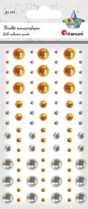 Perełki Craft-Fun Series perełki samoprzylepne mix Titanum Titanum