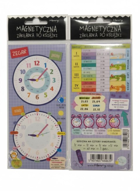 Zakładka do książki magnetyczna ZEGAR Henry (5907465664639) Henry