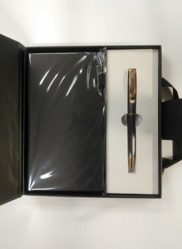 Zestaw piśmienniczy PREMIUM CLASSIC GRAFITOWO-ZŁOTY DŁUG.+NOTES W ETUI PREMIUM Cresco (8300232-CL05) Cresco